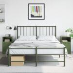 vidaXL 2 db olívazöld acél éjjeliszekrény 34, 5x39x62 cm (841772)