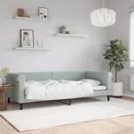 vidaXL világosszürke bársony kanapéágy 90 x 200 cm (354244)