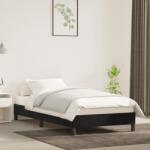 vidaXL fekete bársony ágykeret matrac nélkül 100x200 cm (346960)