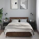 vidaXL 2 db fekete szerelt fa éjjeliszekrény 40 x 40 x 55 cm (846075)