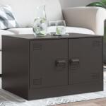 vidaXL fekete acél dohányzóasztal 67 x 50 x 44 cm (841727)