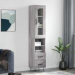 vidaXL szürke sonoma szerelt fa magasszekrény 34, 5 x 34 x 180 cm (3199335)