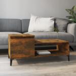 vidaXL füstös tölgy színű fatermék dohányzóasztal 100 x 50 x 45 cm (821137) - vidaxl