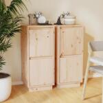 vidaXL 2 db tömör fenyőfa tálalószekrény 31, 5 x 34 x 75 cm (813381)