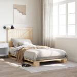 vidaXL tömör fenyőfa ágykeret fejtámlával 100 x 200 cm (3281551)