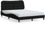 vidaXL fekete szövet ágykeret matrac nélkül 140x200 cm (3207774)