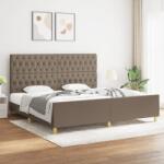 vidaXL tópszínű szövet ágykeret fejtámlával 200x200 cm (3125328) - vidaxl