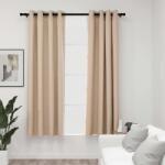 vidaXL 2 db bézs vászonhatású sötétítőfüggöny 140 x 175 cm (321208)