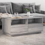 vidaXL szürke sonoma színű dohányzóasztal LED-lámpákkal 90x49x40 cm (839838)