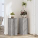 vidaXL 2 db szürke sonoma szerelt fa növénytartó állvány 30x30x70 cm (852929) - vidaxl