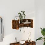 vidaXL füstölt tölgy színű szerelt fa fali polc 70, 5x35x30, 5 cm (848455)