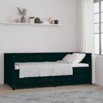 vidaXL fekete tömör fenyőfa kanapéágy 80 x 200 cm (820910)