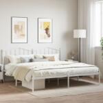 vidaXL fehér fém ágykeret fejtámlával 193 x 203 cm (373844)
