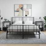 vidaXL 2 db fekete szerelt fa éjjeliszekrény 50x41x65 cm (826084)