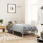 vidaXL fehér fém ágykeret fej- és lábtámlával 75 x 190 cm (376559)