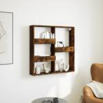 vidaXL füstös tölgy színű szerelt fa fali szekrény 80 x 15 x 80 cm (854548)