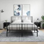 vidaXL 2 db fekete szerelt fa éjjeliszekrény 40 x 35 x 50 cm (830719)