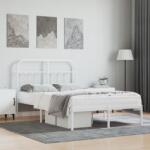 vidaXL fehér fém ágykeret fejtámlával 120x190 cm (352624)