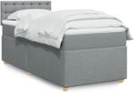 vidaXL világosszürke szövet rugós ágy matraccal 90x190 cm (3286549)