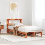 vidaXL viaszbarna tömör fenyőfa ágy matrac nélkül 90 x 190 cm (3306515)