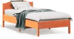 vidaXL viaszbarna tömör fenyőfa ágy matrac nélkül 90 x 190 cm (842625)
