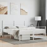 vidaXL fehér fém ágykeret fej- és lábtámlával 150x200 cm (352388)