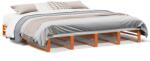 vidaXL viaszbarna tömör fenyőfa ágy matrac nélkül 180 x 200 cm (3302320)