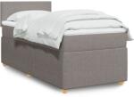 vidaXL tópszínű szövet rugós ágy matraccal 90 x 190 cm (3289608)