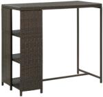 vidaXL barna polyrattan kerti tárolóláda 120 x 60 x 110 cm (313475) - vidaxl