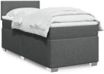 vidaXL sötétszürke szövet rugós ágy matraccal 90x190 cm (3288037)
