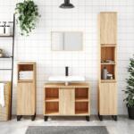 vidaXL sonoma tölgy színű szerelt fa mosdószekrény 80 x 33 x 60 cm (831631)