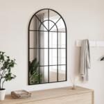 vidaXL fekete ívelt vas fali tükör 60 x 100 cm (358627)