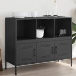 vidaXL fekete acél tálalószekrény 100, 5 x 39 x 79 cm (843090)