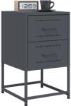 vidaXL 2 db antracitszürke acél éjjeliszekrény 36x39x60, 5 cm (846463)