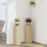 vidaXL 2 db sonoma tölgy szerelt fa növénytartó állvány 17 x 17 x 60cm (852935)