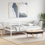 vidaXL kanapéágy ágy matrac fehér 100x200 cm tömör fa fenyőfa (842875)