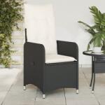 vidaXL 2 db fekete polyrattan dönthető kerti szék párnával (365685)