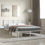 vidaXL fehér fém ágykeret fejtámlával 135 x 190 cm (372227)
