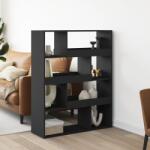 vidaXL fekete szerelt fa könyvespolc 100 x 33 x 125, 5 cm (3309331)