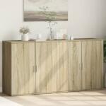 vidaXL 2 db sonoma tölgy színű szerelt fa tálalóasztal 79 x 38 x 80 cm (3276604)