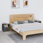 vidaXL 2 db szürke tömör fenyőfa éjjeliszekrény 40 x 34 x 45 cm (818300)