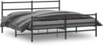 vidaXL fekete fém ágykeret fej- és lábtámlával 183 x 213 cm (355388) - vidaxl
