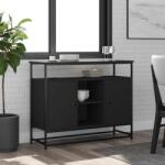 vidaXL fekete szerelt fa tálalószekrény 100 x 35 x 80 cm (835539)