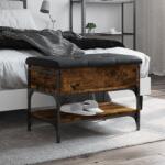 vidaXL füstös tölgy színű szerelt fa cipőpad 62 x 42 x 45 cm (835189) - vidaxl