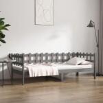 vidaXL szürke tömör fenyőfa kanapéágy 80 x 200 cm (820753)