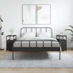 vidaXL 2 db fekete szerelt fa éjjeliszekrény 30x60x60 cm (826064)