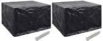vidaXL 2 db kerti bútor huzat 8 fűzőlyukkal 135 x 135 x 90 cm (279127) - vidaxl
