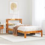 vidaXL viaszbarna tömör fenyőfa ágy matrac nélkül 75 x 190 cm (3306057)