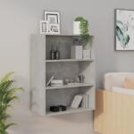 vidaXL betonszürke függő faliszekrény 69, 5 x 32, 5 x 90 cm (812316)