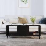 vidaXL fekete szerelt fa dohányzóasztal 102 x 50 x 40 cm (812700)
